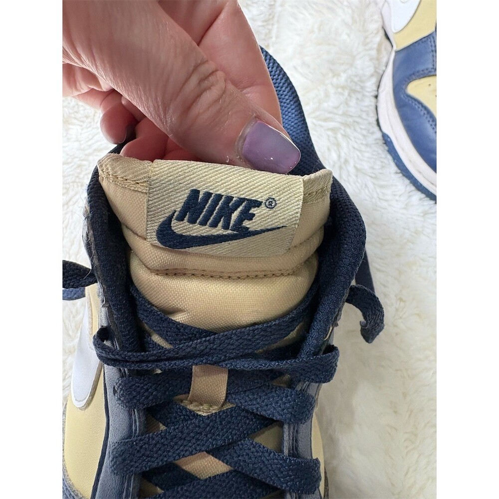 Nike Dunk Low Next Nature Women's Sneakers Midnight Navy/Gold/White Size - Picture 3 of 6